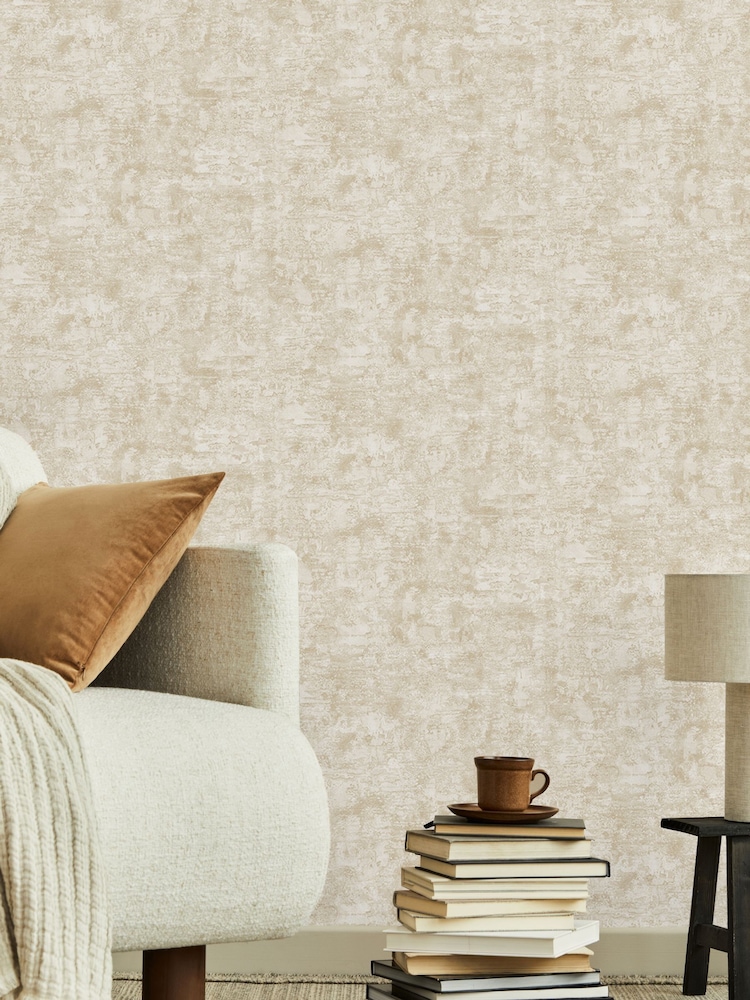 Graham & Brown Cream Boutique Ornamental Texture Heavy Weight Vinyl 10M Wallpaper - Image 1 of 3