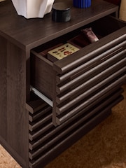 MADE.COM Dark Wood Effect Tulma 2 Drawer Bedside - Image 2 of 4