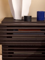 MADE.COM Dark Wood Effect Tulma 2 Drawer Bedside - Image 3 of 4