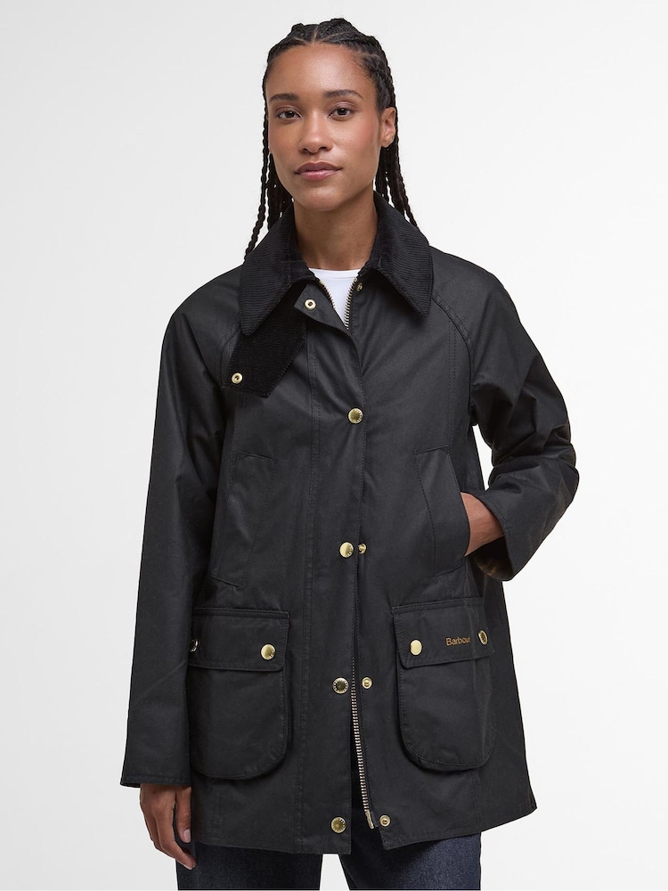 Barbour® Black Modern Beadnell Wax Jacket - Image 1 of 8 Barbour® Black Modern Beadnell Wax Jacket - Image 1 of 8