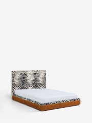 Rockett St George Zebra Woven Black & Cream Tassel Bed - Image 7 of 7