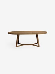MADE.COM Dark Stain Oak Belgrave Round 6 to 8 Seater Extending Dining Table - Image 6 of 6