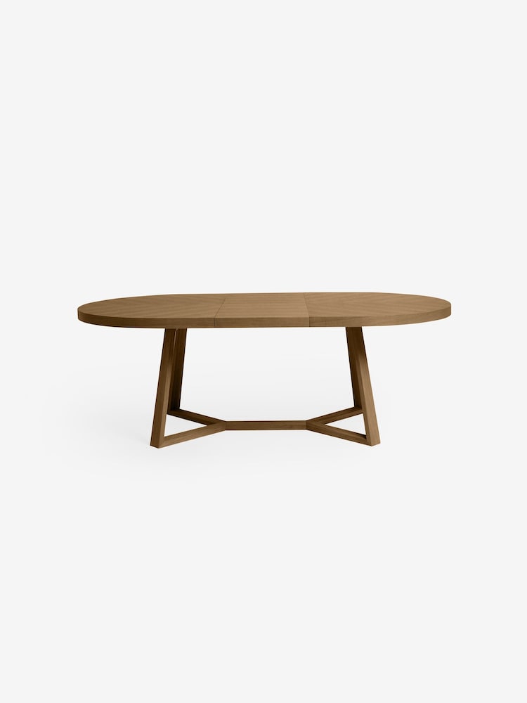 MADE.COM Dark Stain Oak Belgrave Round 6 to 8 Seater Extending Dining Table - Image 6 of 6 MADE.COM Dark Stain Oak Belgrave Round 6 to 8 Seater Extending Dining Table - Image 6 of 6