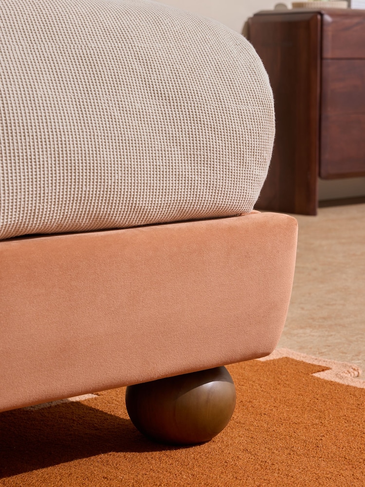 MADE.COM Velvet Truffle Natural Ellio Bed - Image 2 of 5