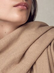 Camel Premium Made in Italy Twill Midweight Shawl Scarf - Image 3 of 3