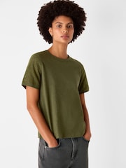 Whistles Broderie Sleeve Detail T-Shirt - Imagem 1 de 5