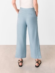 Whistles Blue Millie Linen Trousers - Image 2 of 5