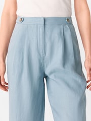 Whistles Blue Millie Linen Trousers - Image 5 of 5