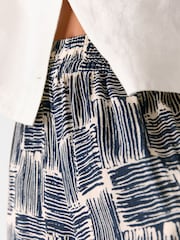 Whistles Blue Petite Hatch Squares Cropped Trousers - Image 4 of 4
