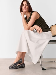 Whistles Black Karina Studded Ballet Pumps - Image 2 of 5
