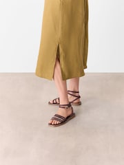 Whistles Purple Bruna Strappy Sandals - Image 1 of 4