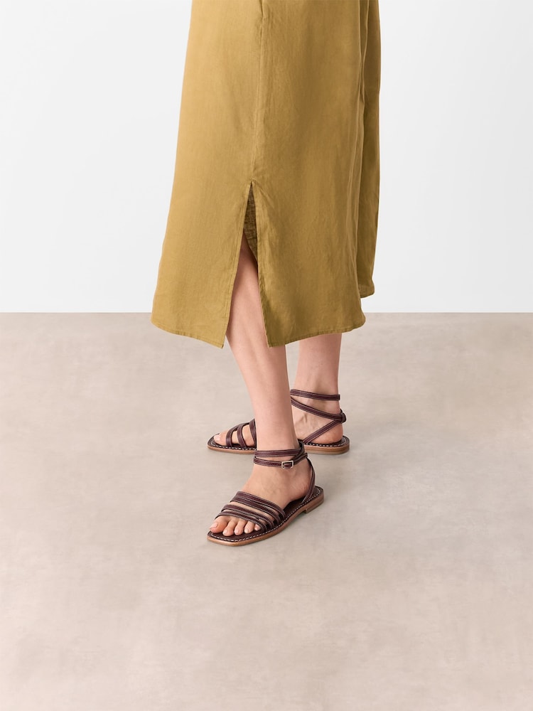 Whistles Purple Bruna Strappy Sandals - Image 1 of 4