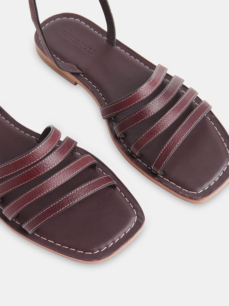 Whistles Purple Bruna Strappy Sandals - Image 4 of 4