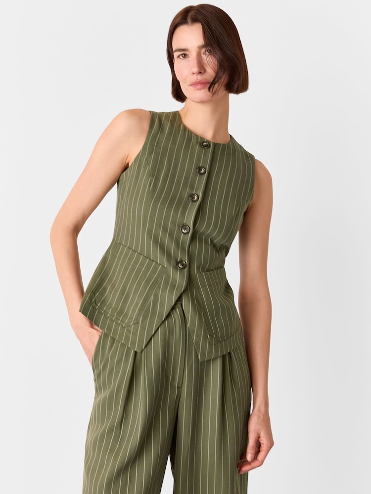 Whistles Lottie Pinstripe Waistcoat - Imagen 1 de 1