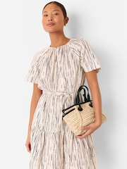 Whistles White Petite Abstract Stripe Short Dress - Image 2 of 5