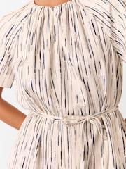 Whistles White Petite Abstract Stripe Short Dress - Image 4 of 5