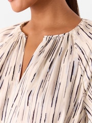 Whistles White Petite Abstract Stripe Short Dress - Image 5 of 5