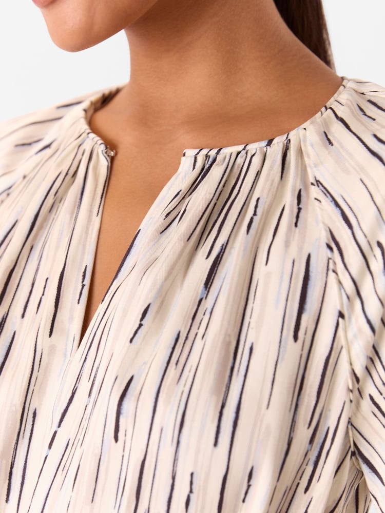 Whistles White Petite Abstract Stripe Short Dress - Image 5 of 5