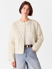 Whistles Nude Maya Quilted Jacket - Image 1 of 5