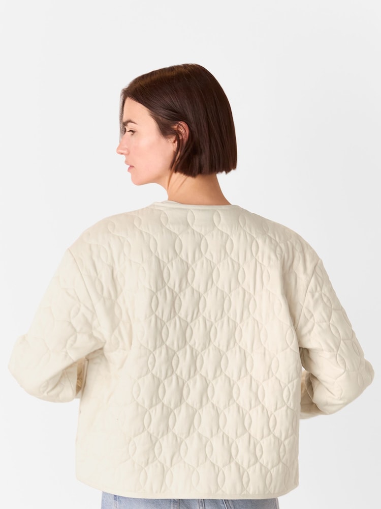 Whistles Nude Maya Quilted Jacket - Image 2 of 5