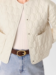 Whistles Nude Maya Quilted Jacket - Image 4 of 5