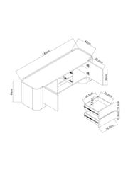 MADE.COM Light Oak Effect Kain Up to 55 Inch TV Unit - Image 5 of 8