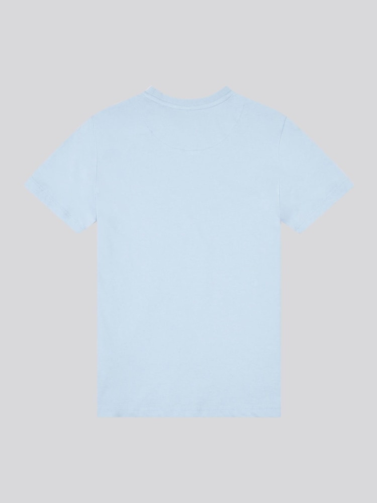 U.S. Polo Assn. Chambray Blue Large Boys Double Horsemen Graphic Print 100% Cotton T-Shirt - Image 2 of 3