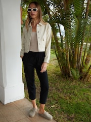 Threadbare Cream Boxy Denim 100% Cotton Jacket - Image 4 of 4
