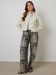 Threadbare Cream Boxy Denim 100% Cotton Jacket - Image 7 of 8