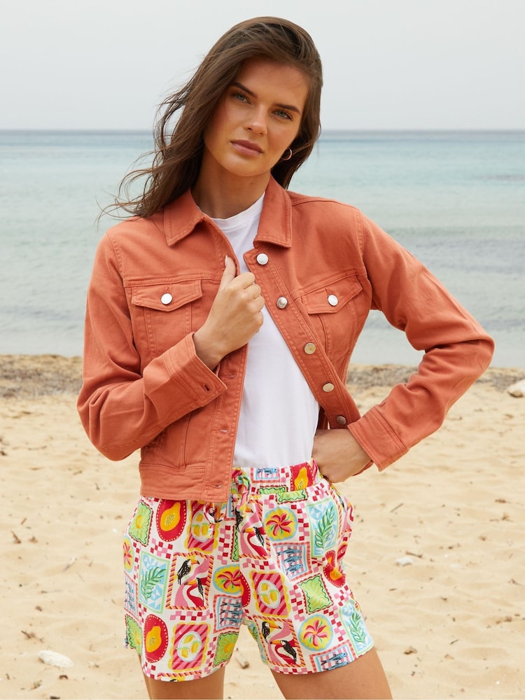 Threadbare Cream 100% Cotton Pull On Jersey Shorts - Image 1 of 4
