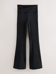 Black Active Balance Wrap Front Flared Leggings - Image 1 of 3