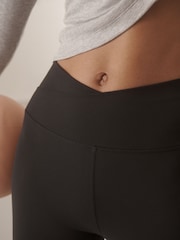 Black Active Balance Wrap Front Flared Leggings - Image 6 of 9