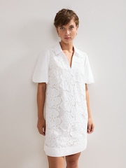 Phase Eight White Witney Tunic 100% Cotton Top - Image 1 of 7
