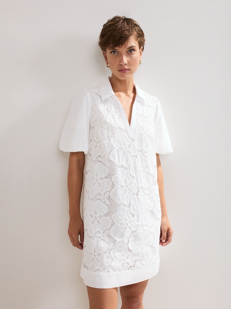 Phase Eight White Witney Tunic 100% Cotton Top - Image 1 of 7