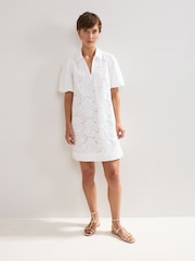 Phase Eight White Witney Tunic 100% Cotton Top - Image 4 of 7