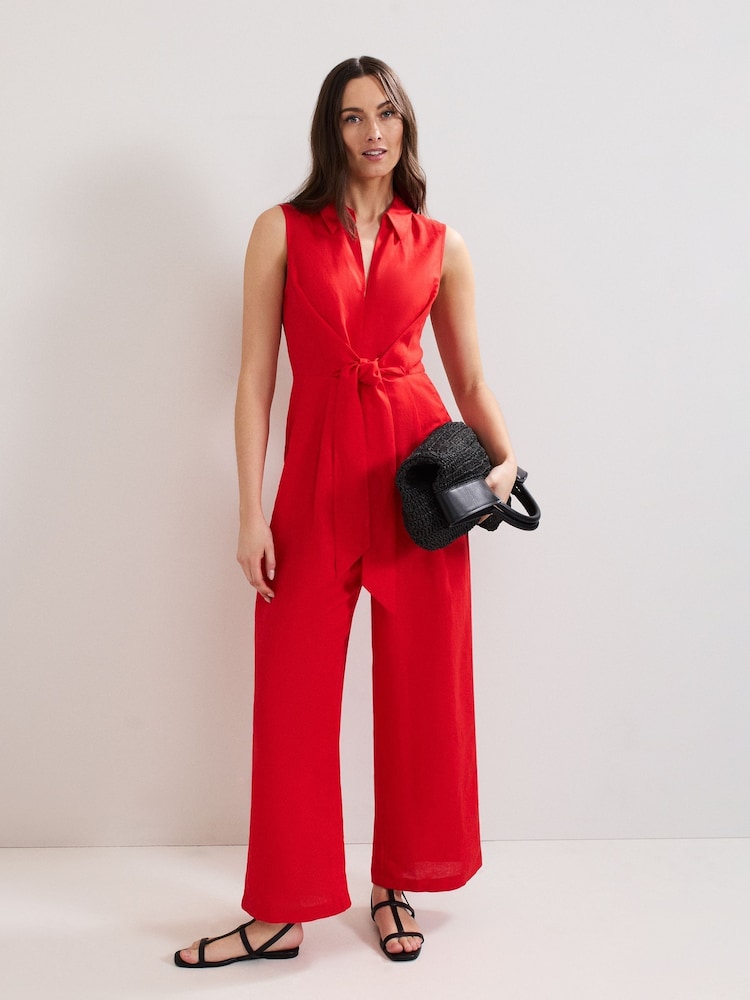 Phase Eight Red Becky Jumpsuit - Image 1 of 5