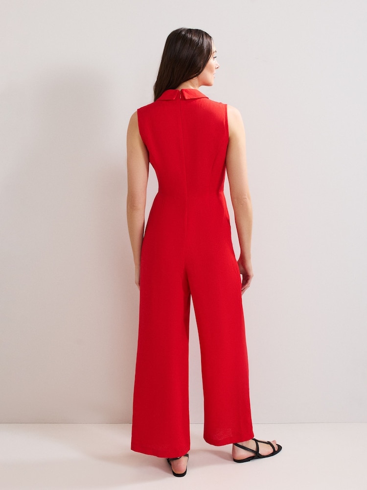 Phase Eight Red Becky Jumpsuit - Image 2 of 5