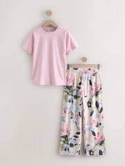 Pink Floral Short Sleeve Pyjamas - Image 1 of 3