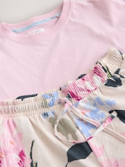 Pink Floral Short Sleeve Pyjamas - Image 2 of 3