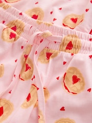 Pink Biscuit Jersey Button Through Short Set Pyjamas - Image 10 of 10