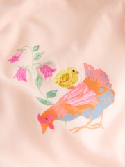 Peach Pink Hen Jersey Short Sleeve Pyjamas - Image 2 of 3