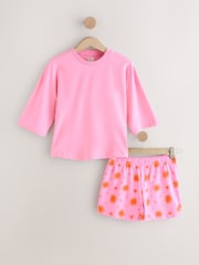Pink Sun Cotton Short Set Pyjamas - Image 1 of 3