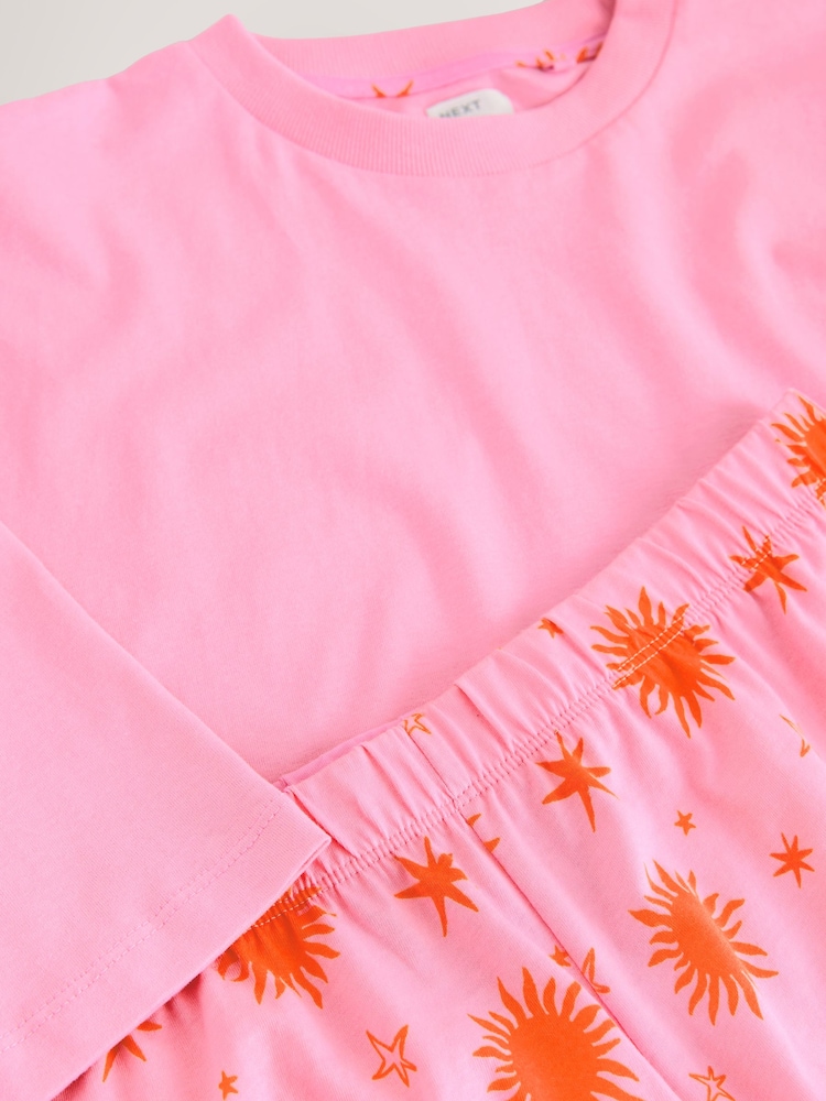 Pink Sun Cotton Short Set Pyjamas - Image 3 of 3