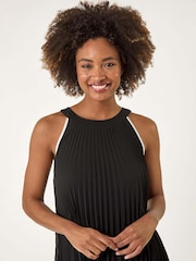 Roman Black A-Line Pleated Halter Dress - Image 4 of 5