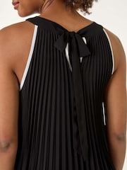 Roman Black A-Line Pleated Halter Dress - Image 5 of 5