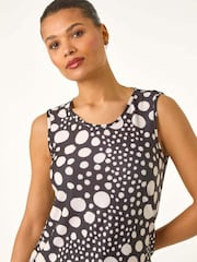 Roman Spotted Print Asymmetric Vest Top - Bild 4 von 5