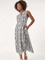 Roman Circle Print Shirt Dress - Bild 2 von 5