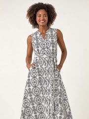 Roman Circle Print Shirt Dress - Bild 4 von 5