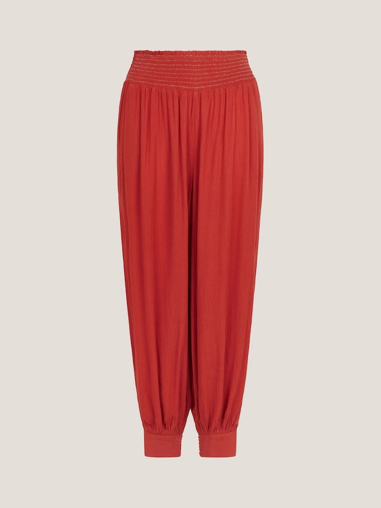 Monsoon Orange Reese Shirred Harem Trousers - Image 5 of 5 Monsoon Orange Reese Shirred Harem Trousers - Image 5 of 5
