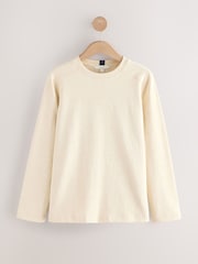 Oatmeal Long Sleeve Heavyweight Crew Neck T-Shirt - Image 6 of 8